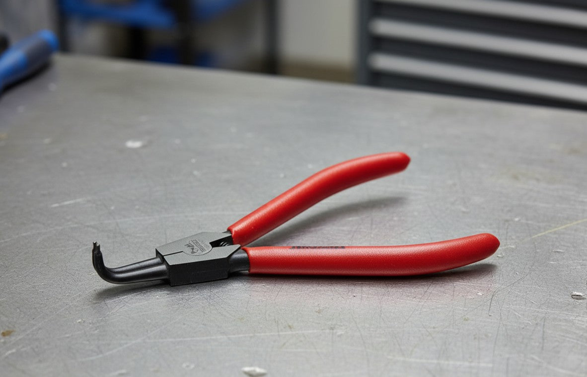 TengTools - Circlip Plier Outer Bent 165mm - MB473-7 | TengTools