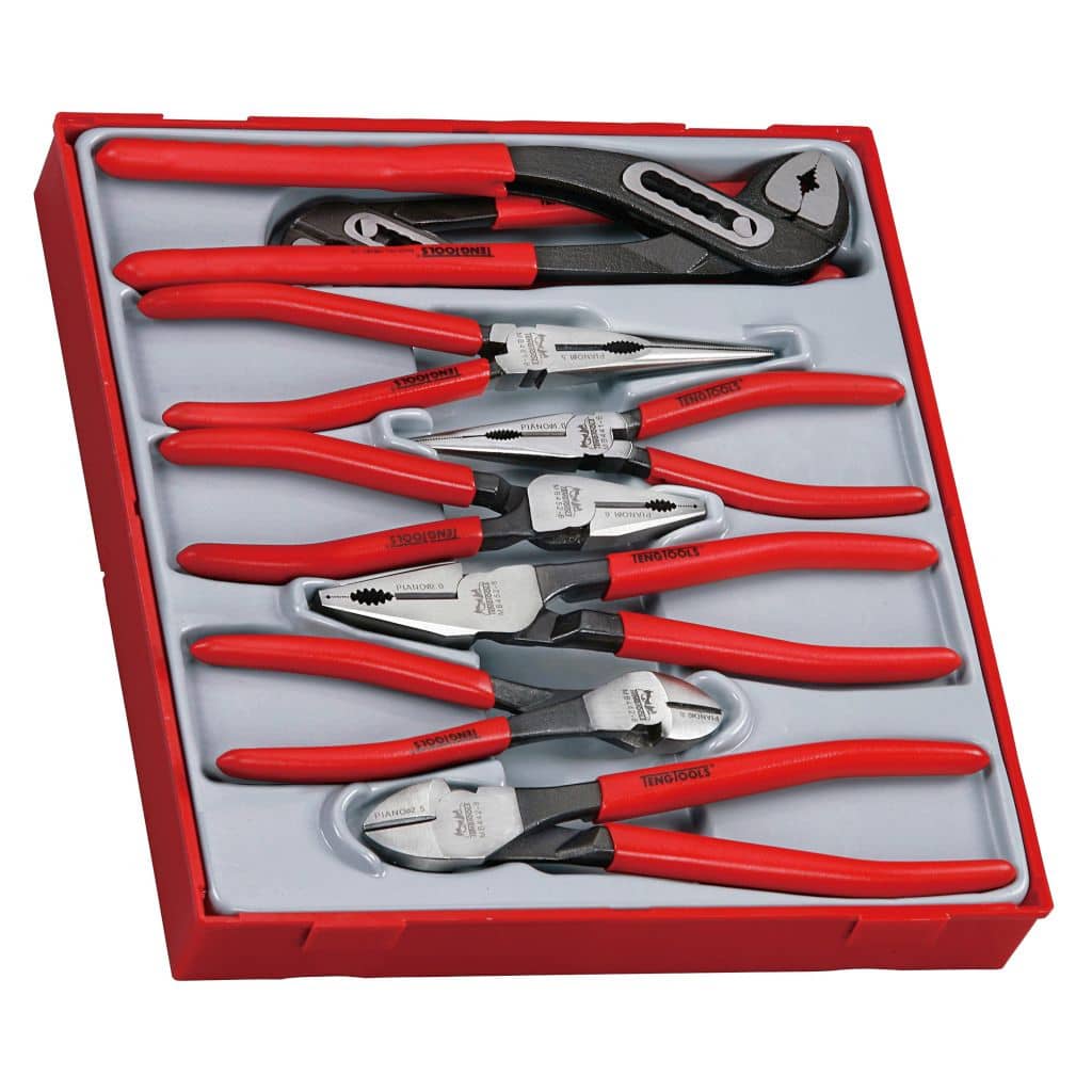 TengTools - Plier Set Vinyl Grip TT2 8 Pieces - TTD441