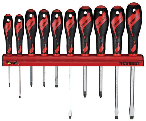 10PC Screwdriver Set Wall Rack
