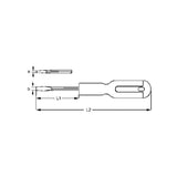 Screwdriver Flat 0.5x3x75mm