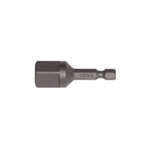 1PC 50mm Bit Adapter 1/4inch hex by 1/2inch square