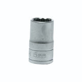 1/2inch Drive 12 Point Socket 15mm