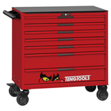 TengTools - 37inch PRO35™ roller cabinet FOAM tool kit 637 pieces red - TKW37R637F