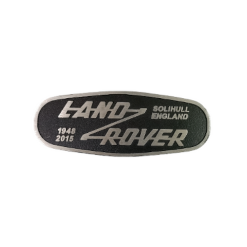 Land Rover badge on a white background