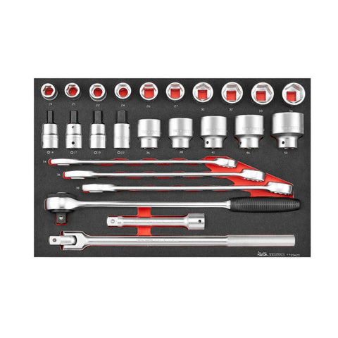 TengTools - Metric 6-Point Socket & Spanner Set 25 Pieces - TTESK25