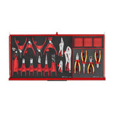TengTools - 37inch PRO35™ roller cabinet FOAM tool kit 637 pieces red - TKW37R637F