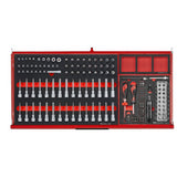 TengTools - 37inch PRO35™ roller cabinet FOAM tool kit 637 pieces red - TKW37R637F