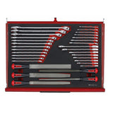 TengTools - 26inch PRO35™ roller cabinet FOAM tool kit 335 pieces red - TKW26R335F