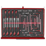 TengTools - 53inch PRO35™ Monster stack FOAM tool kit 1133 pieces red - TKS53R1133F