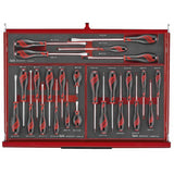 TengTools - 26inch PRO35™ stack FOAM tool kit 418 pieces red - TKS26R418F