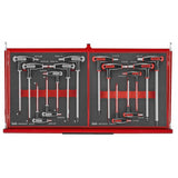 TengTools - 26inch PRO35™ stack FOAM tool kit 418 pieces red - TKS26R418F