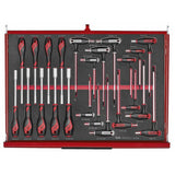 TengTools - 26inch PRO35™ stack FOAM tool kit 528 pieces red - TKS26R528F