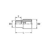 TengTools - 1/2inch Socket 12 pt Metric 16mm - M120516-C