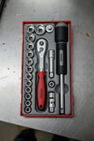 TengTools - 3/8inch Socket Set 6 pt TT1 19 Pieces - TT3819