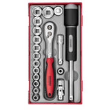 TengTools - 3/8inch Socket Set 6 pt TT1 19 Pieces - TT3819