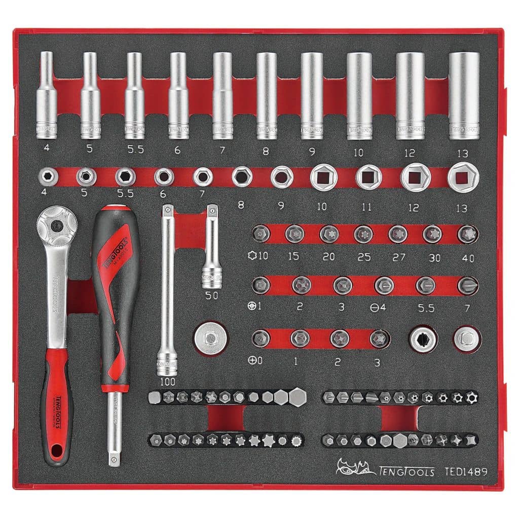89PC 1/4inch Drive Socket Set in EVA | TengTools South Africa