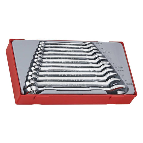 12PC Metric Inhlanganisela Spanner Tray