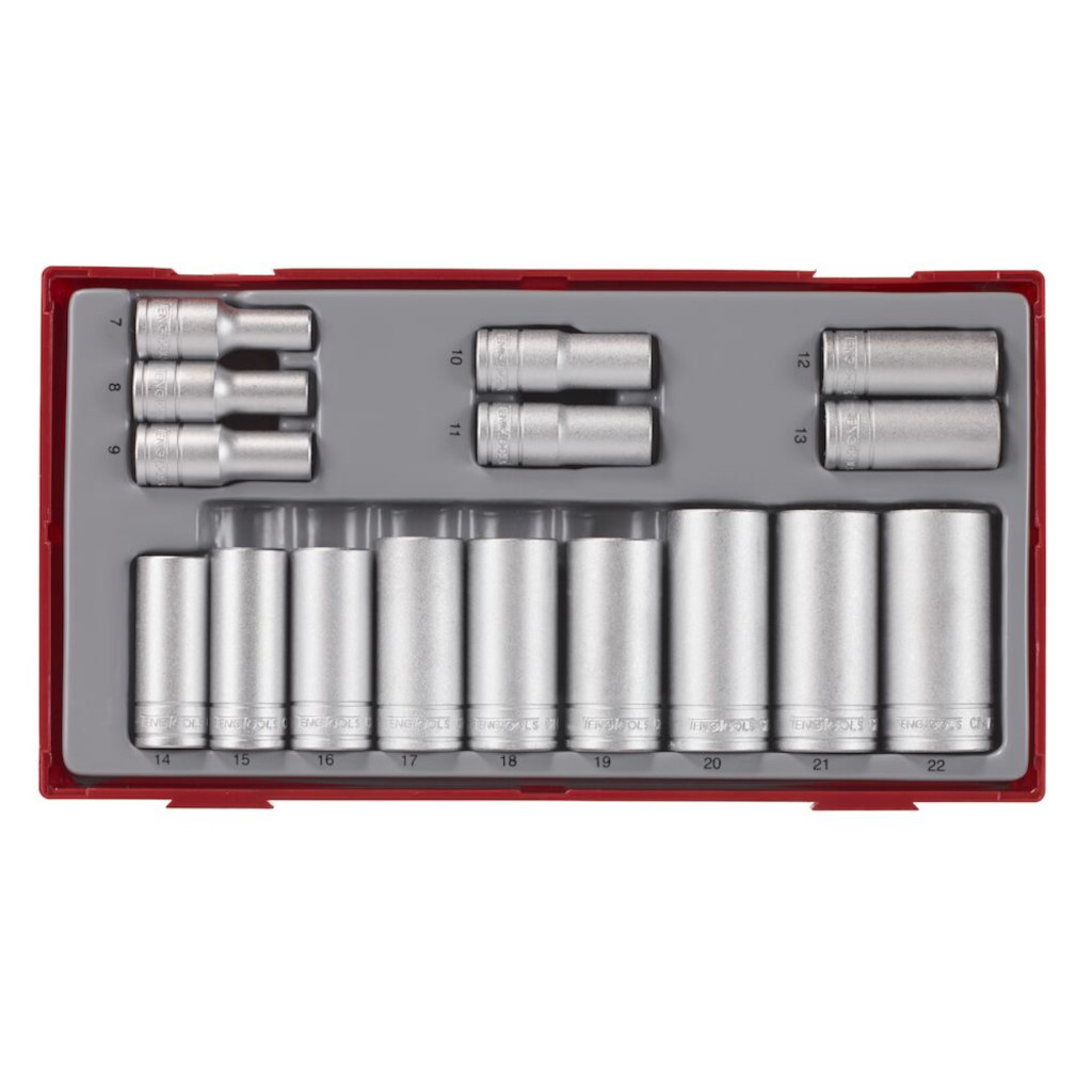 3/8inch SOCKET SET 12 PT TT1 16 PIECES | Teng Tools South Africa