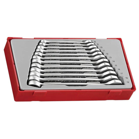 12PC Anti Slip Metric Combination Spanner Set - Tool Tray