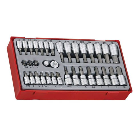 35PC 1/4inch and 3/8inch Drive Bit Socket Set