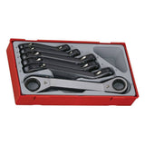 6PC Extra Strong Ratcheting Offset Ring Spanner Set