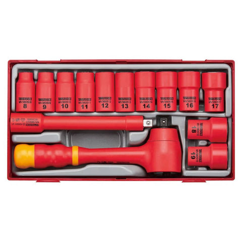 14PC 3/8inch Drive Metric Insulated Socket Set