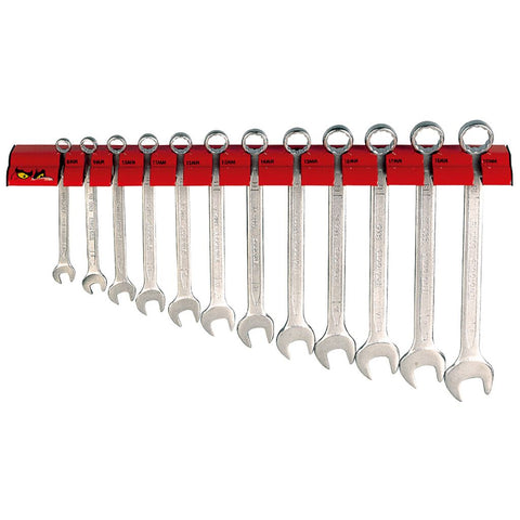 12PC Combination Spanner Set Wall Rack