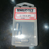 3PC 1/4inch Hex Drive TX10 Torx Bit 25MM