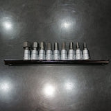 9PC 1/4Inch Drive Hex Bit Socket Set On Clip Rail