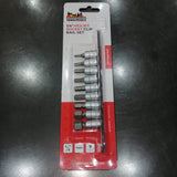 9PC 1/4Inch Drive Hex Bit Socket Set On Clip Rail