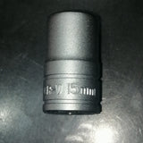 1/2inch Drive 6 Point Socket 15mm