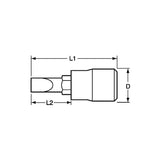 1/4inch Drive Flat Socket 4mm