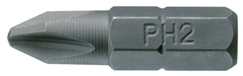 3PC 1/4" Hex No.02 Ph Bit 25MM