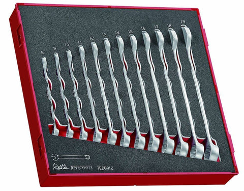 12PC Anti Slip Inhlanganisela Spanner Setha - Eva Control